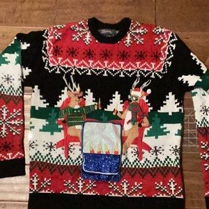 mens Christmas Sweater large